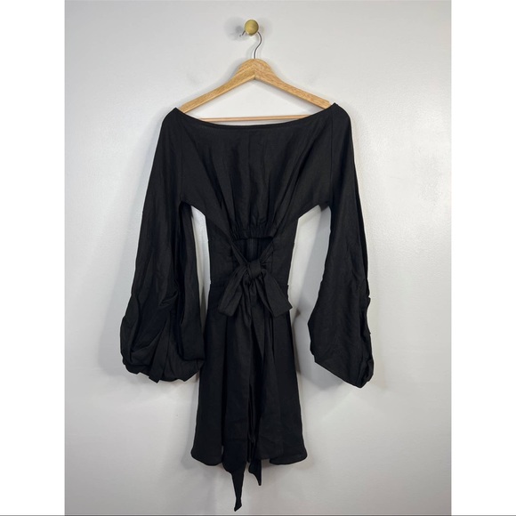 Just BEE Queen Colette Black Cut out Tie Mini Dress Women's Size XS NWT - Picture 7 of 8